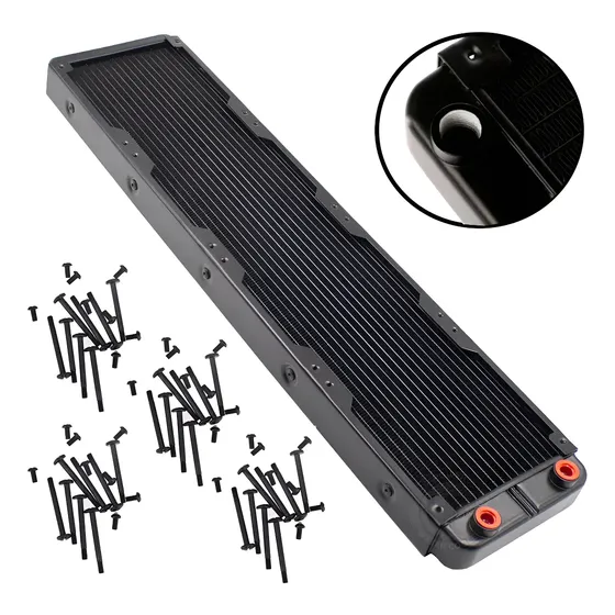 Radiador 480mm Para Water Cooler Custom G1/4 + 32 Parafusos Radiador 480mm Para Water Cooler Custom G1/4 + 32 Parafusos