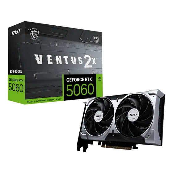 Placa Gráfica Nvidia Geforce Msi Rtx 5060 Ventus 2x Oc 8gb