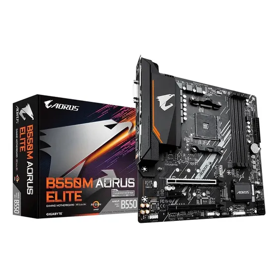 Placa Mãe Gigabyte B550m Aorus Elite Amd Am4 Micro Atx Ddr4