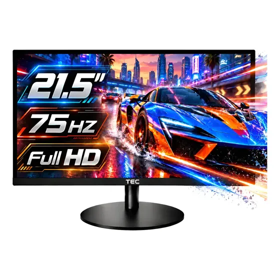 Monitor 21,5`` 75hz Hdmi Vga Rama Led Pc Cftv Gamer 127/220v