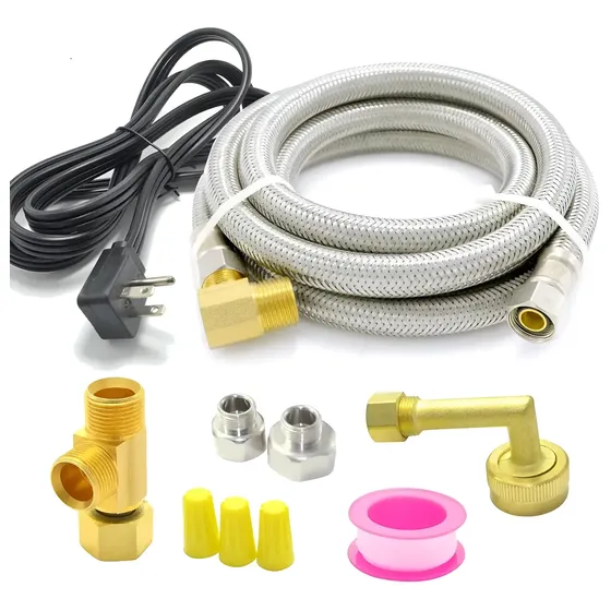 Kit De Máquina De Lavar Louça Tt Flex Mangueira Ss De 8 Pés