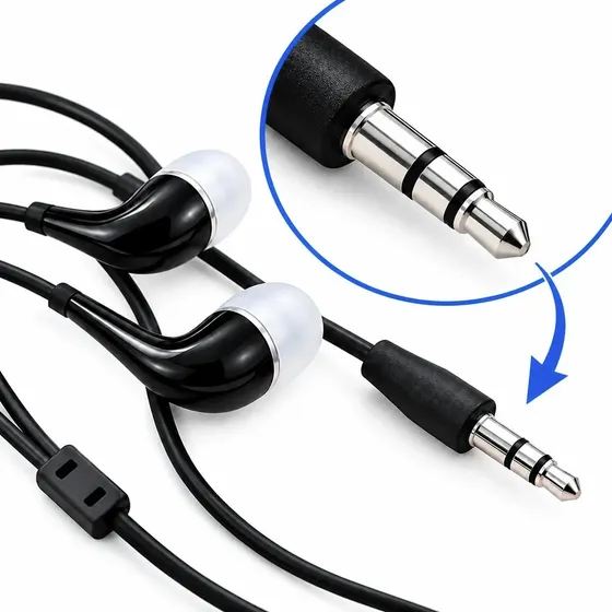 Fone De Ouvido Com Fio P2 3,5mm Com Microfone Preto