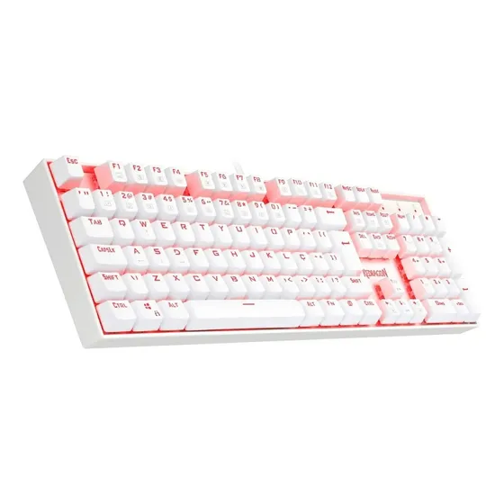 Teclado Redragon Mitra White K551w Led Red Switch Blue Abnt2