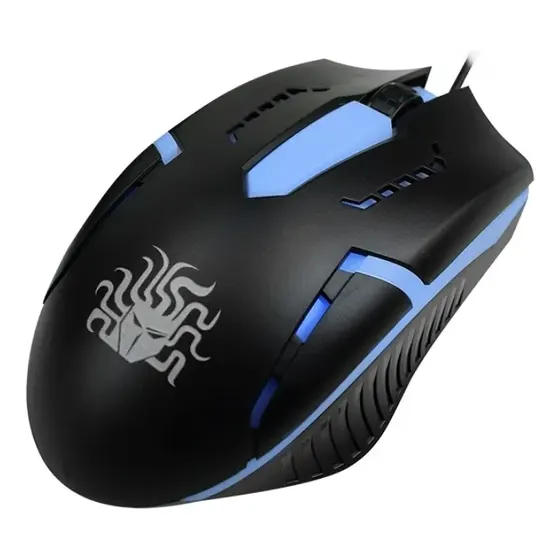 Mouse Gamer 5+ Óptico Com Fio 1200 Dpi Luz Led Preto Modelo Kg-02n