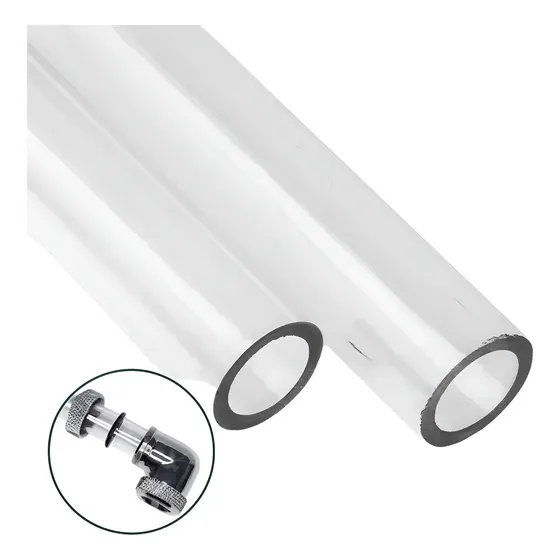 2x Tubo De Petg 12mm Para Water Cooler C/ 50cm - 2 Unidades