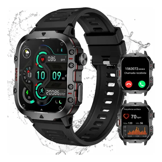 Relógios Smartwatches Inteligente Masculinos Esportes Tático