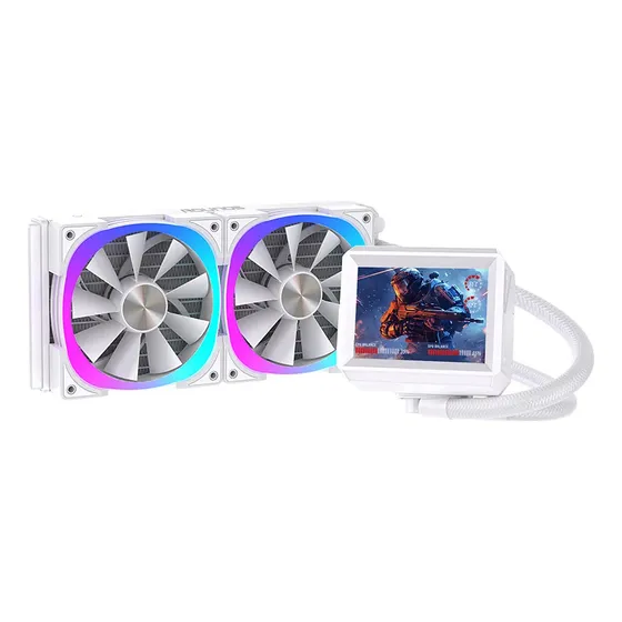 Water Cooler Round5 Notus Branco ARGB Display LCD 240mm