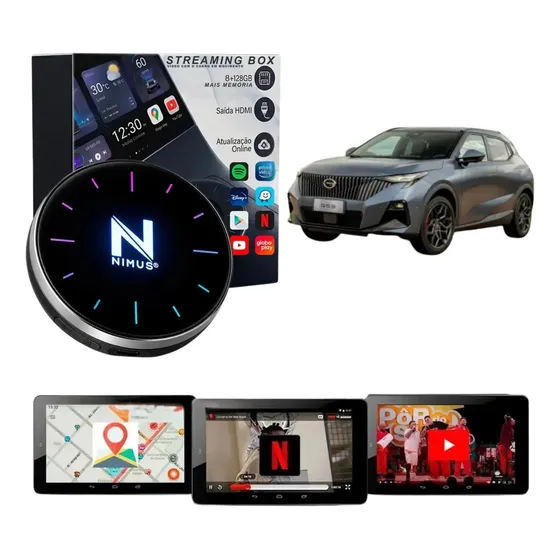 Streaming Box Gac Gs3 Netflix Youtube Carplay Android 4g Usb