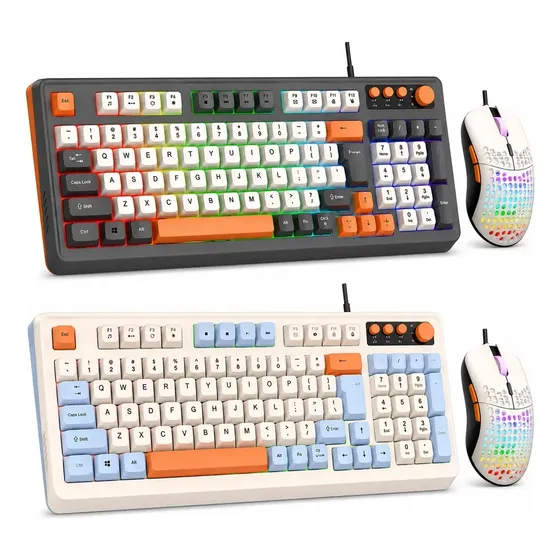 Kit Gamer Rgb Teclado E Mouse Com Led Para Pc E Notebook