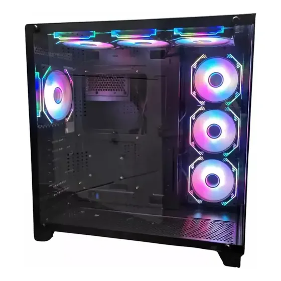 Gabinete Gamer Maxxtro Aquário Com 7 Cooler Fan Led Rgb