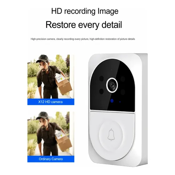 Smart Wireless Remote Video Doorbell With Chime,home Interco Branco