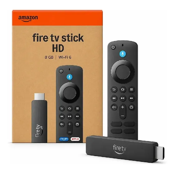 Fire Tv Stick Hd Amazon 8gb Wi-fi 6 Com Controle Alexa Voice