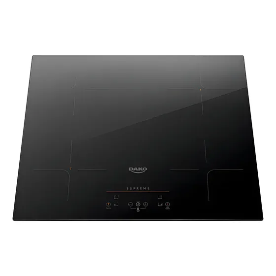 Cooktop De Indução 4 Bocas Preto Com Trava De Segurança Dako