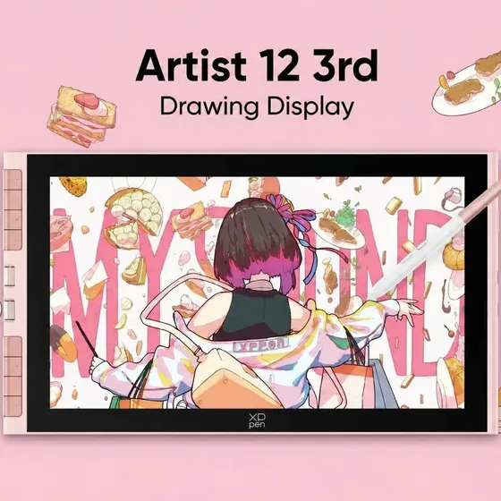 Mesa Digitalizadora Display Xppen Artist 12 3a Geração Rosa