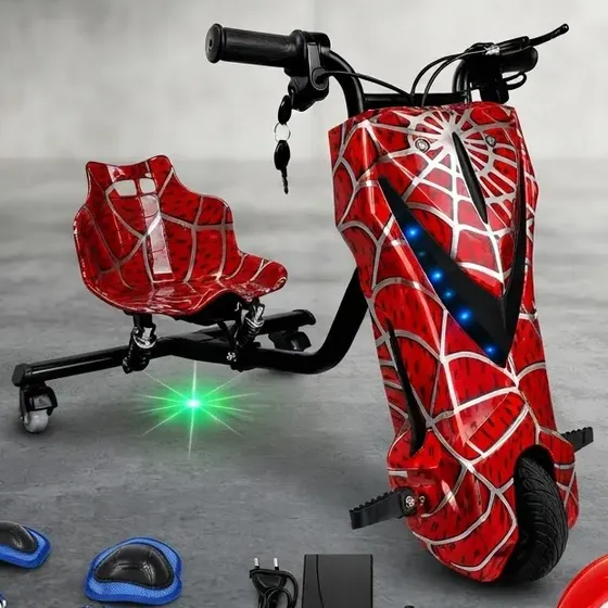 Triciclo Elétrico Drift 350w Bluetooth Infantil/adulto Led