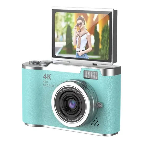 Câmera Digital 4k 48mp Com Zoom 8x E Tela Flip 180°