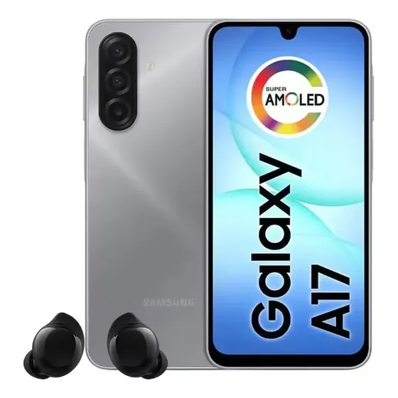 Smartphone Samsung Galaxy A17 4g Tela 6.7 256gb Câmera Tri Cinza