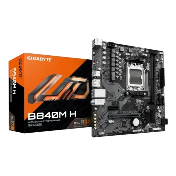 Placa-mãe Amd Am5 Ddr5 Gigabyte B840m H Preto