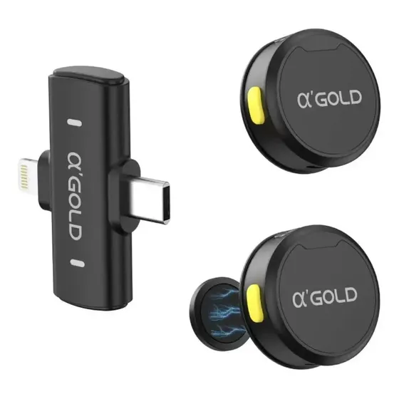 Microfone Lapela A'gold Mcf-38d Sem Fio Para iPhone Android Microfone Lapela A'gold Mcf-38d Sem Fio Para iPhone Android