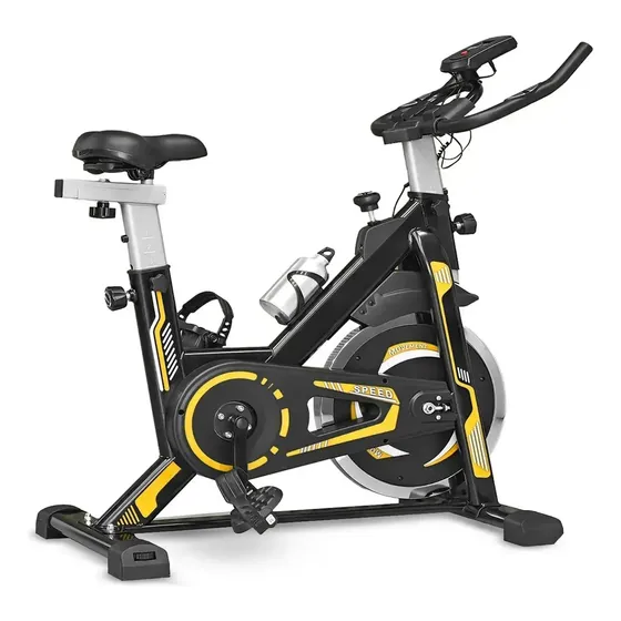 Bicicleta Spinning Com Roda De Inércia De 13kg Amarela
