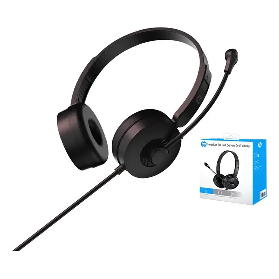 Fones de ouvido Fones de ouvido para jogadores com microfone Hp Black Black