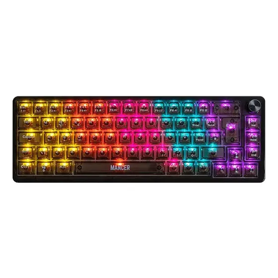 Teclado Mecanico Gamer Mancer Black Ghost Rainbow Switch Ver