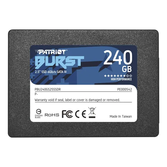 Disco Sólido Interno Patriot Burst Pbu240gs25ssdr 240gb