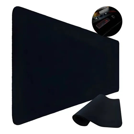 Mouse Pad De Tecido Gamer 90x40 Preto Ziphome