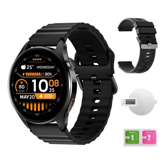Smartwatch Haylou Watch 4S com GPS, Tela AMOLED de 1.43" para Chamadas e Saúde