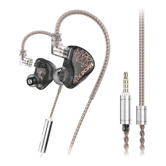Headset Gamer Pcyes Myria Intra-Auricular 10 mm Com Microfone Cabo Destacável 1,6m Preto