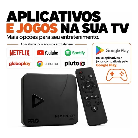 Tv Box Proeletronic Smartpro 16gb 2gb Android 10 4k Wi-fi