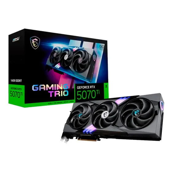 Placa De Video Msi Geforce Rtx 5070 Ti Gaming Trio Oc 16gb Placa De Video Msi Geforce Rtx 5070 Ti Gaming Trio Oc 16gb