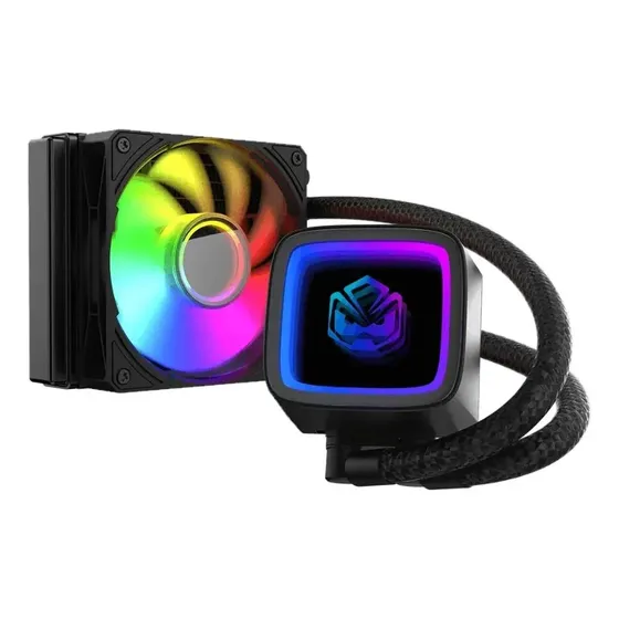 Water Cooler Pcyes Tundra Black Vulcan Argb 120mm - Preto