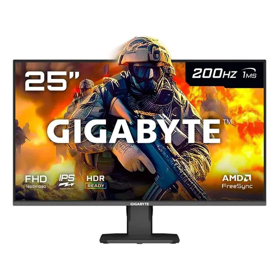 Monitor Gamer Gigabyte 25 Fhd 200hz 1ms Ips Vrr Freesync