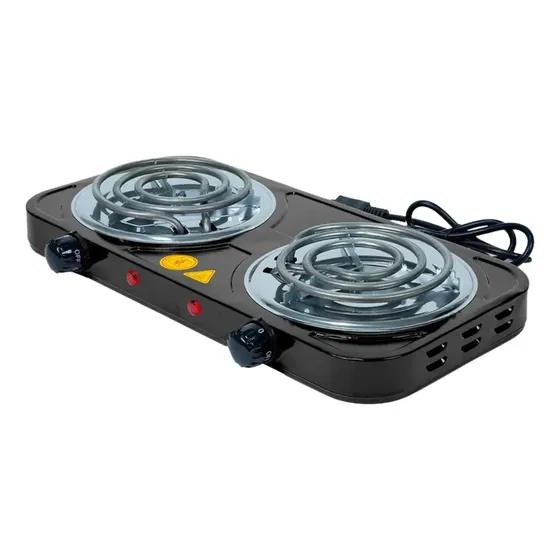 Fogão Cooktop Fogareiro Elétrico 2 Bocas Preto 2000w 220v