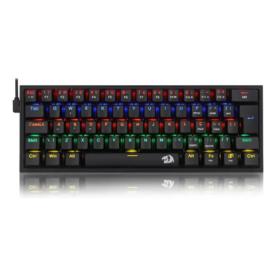 Teclado Redragon Gamer Fizz Rainbow Switch Brown Mecanico Co