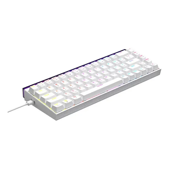 Teclado Mecânico Ajazz Nk68 Switch Red Branco Inglês Us