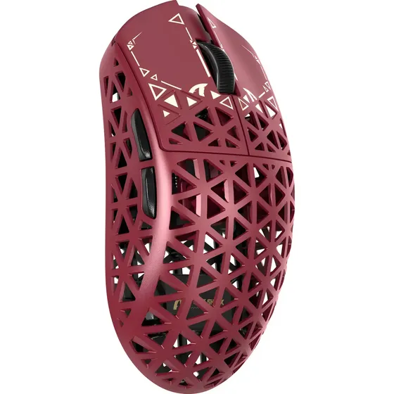 Mouse sem fio Attack Shark R5 42k DPi/39g de fibra de carbono vermelha