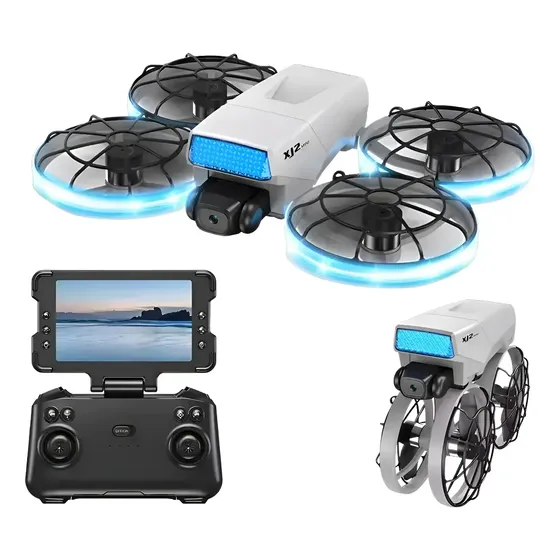 Drone Xj2 4k Controle Com Tela Dobrável 1 Bateria + Bag