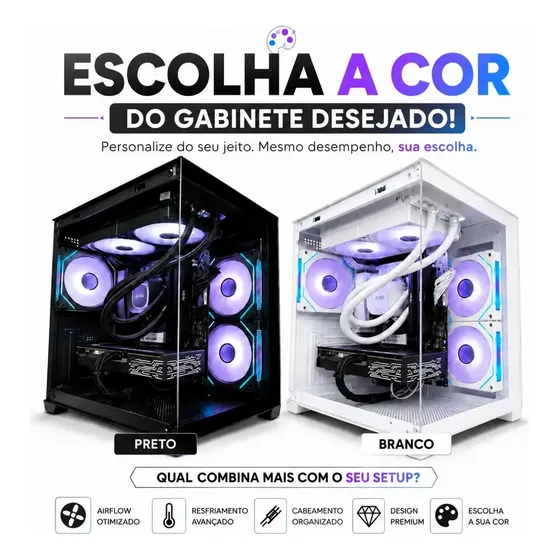 Pc Gamer Preto Ryzen 7 5700x Rx 580 8gb Ram 32gb