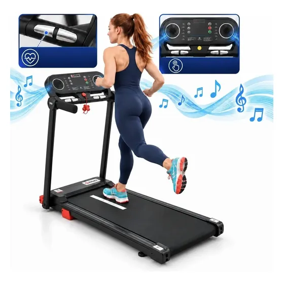 Esteira Elétrica 120kg Alto Falante Turbo Bluetooth Elevação