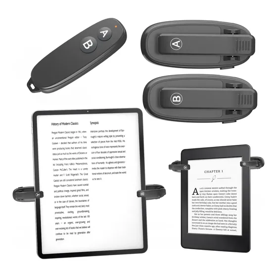 Controle Remoto Sspont Page Turner Para Kindle E Tablet Pret Preto