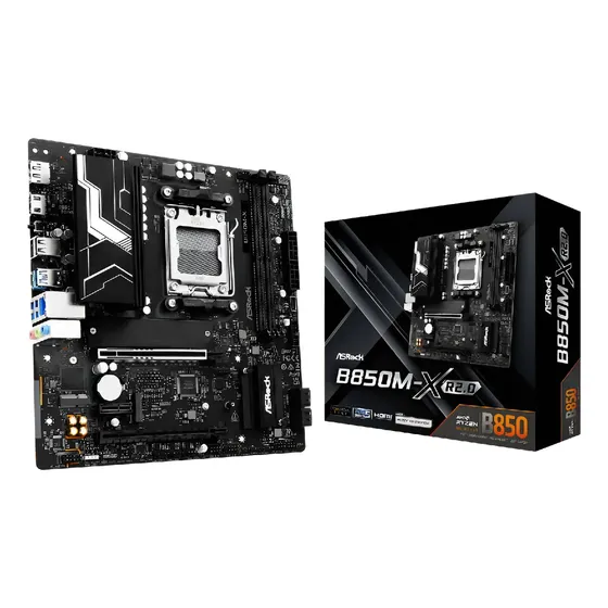 Placa Mãe Asrock B850M-X R2.0 mATX Socket AM5 DDR5 Chipset B850