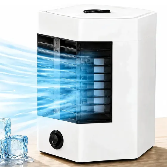 Mini Climatizador Portátil Usb Com Reservatório De Água