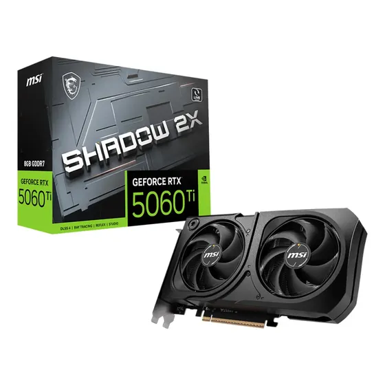 Placa De Vídeo Msi Geforce Rtx 5060 Ti 8g Gddr7 Shadow 2x