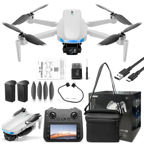 Drone Tela Grande Ctrl Gimbal 3eixos Gps Quad Retornoponto Drone Motor Brushless Profissional Detecção Inteligente De Obstáculos S-x1