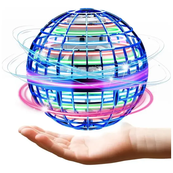 Bola Voadora Spinner LED Kizumba, um Mini Drone de Brinquedo com Sensor de Movimento Bola Voadora Spinner LED Kizumba, um Mini Drone de Brinquedo com Sensor de Movimento