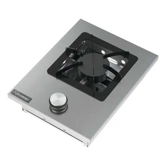 Fogão Cooktop 1 Boca Embutir Inox Fast Gourmet Gás GLP
