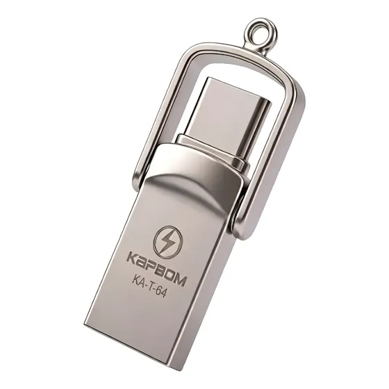 Pendrive 64gb 2 Em 1 Usb 3.0 Tipo C Otg Ultra Rápido Metal