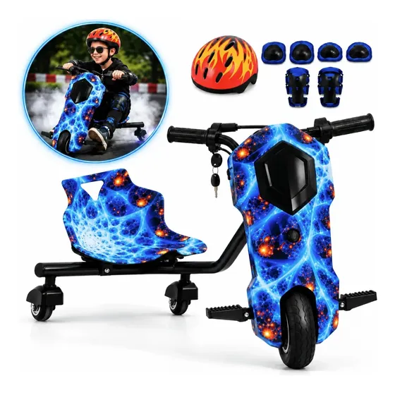 Patinete Elétrico 3 Rodas Triciclo Infantil Drift 350w 120kg